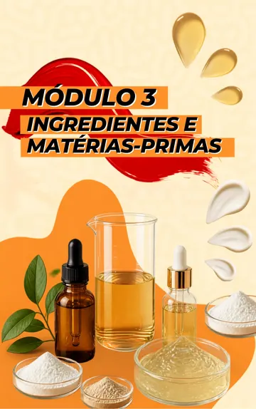Capa do Módulo 3: Ingredientes e matérias-primas